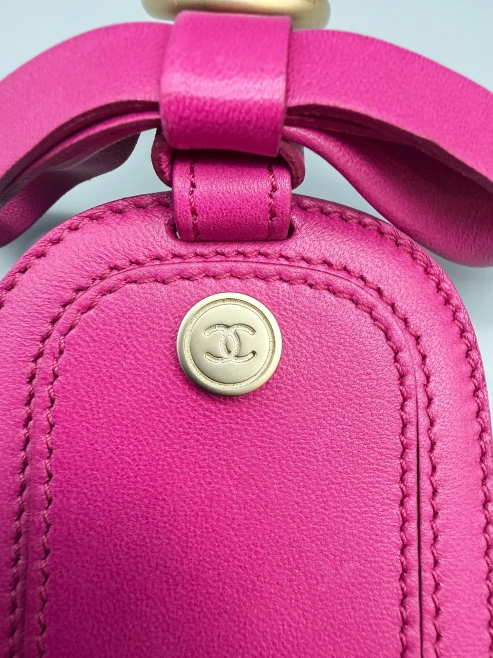 Chanel Lambskin 31 Rue Cambon Bow Luggage Tag